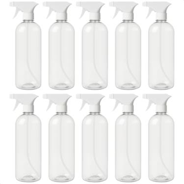 Imagem de Kit 50 Frascos Borrifador Branco Spray Pulverizador com Válvula Multiuso Transparente 1000ml