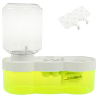 Imagem de Limpador de pincel de tinta para circulação de água, ferramenta de limpeza de pincel com bandeja multifuncional suprimentos de pintura com ralo e suporte para aquarela acrílica (verde)