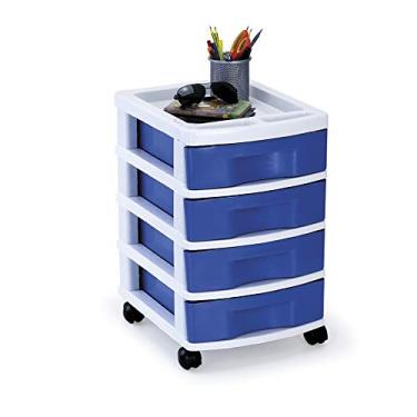 Imagem de Gaveteiro Plástico 4 Gavetas Azul Agraplast 564