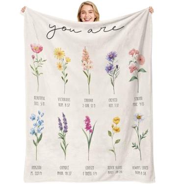 Imagem de VISSTREE Presentes cristãos para mulheres, cobertor cristão com flores, cobertor de flanela religioso, presente de aniversário inspirador de oração de Jesus para irmã, filha, mãe, cobertores macios