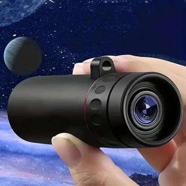 Imagem de Telescópio monocular, monóculo compacto, monóculos para caminhadas, caça e tiro, telescópio para observação de pássaros, ampliação 8X - preto
