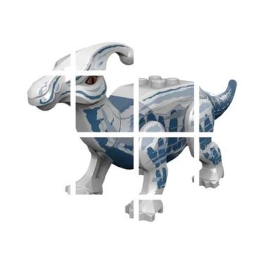 Imagem de Blocos De Montar De Dinossauros Jurássicos: Velociraptor, Triceratops,