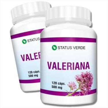 Imagem de 2 Potes Valeriana Pura Natural Kit 240 Cáps de 500mg - Suplemento Natu