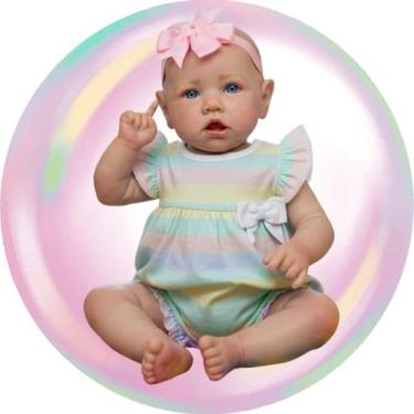 Imagem de Bebê Boneca Reborn Saskia Siliconada Realista com Acessórios Pode dar 