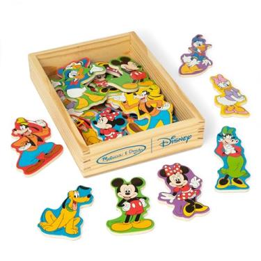 Imagem de Melissa & Doug Disney Mickey Mouse Clubhouse Ímãs de personagens de madeira (20 peças) brinquedos para fãs da Disney, ímãs de geladeira do Mickey Mouse para crianças a partir de 2 anos