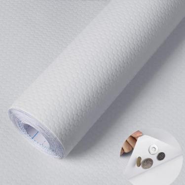 Imagem de WochiTV Forro adesivo para prateleira, 29 x 140 cm, forro de cozinha para armários, gavetas, protetor removível, impermeável, cobertura de contato para prateleiras de bancadas de despensa de cômoda