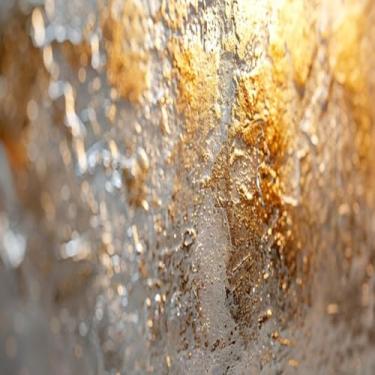 Imagem de Quadro Decorativo Arte Splash de Água com Sol - Pintura Moderna para Parede 30x30cm