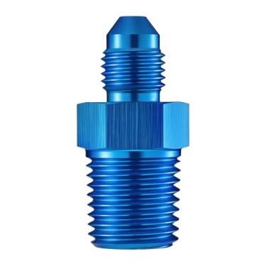 Imagem de EVIL ENERGY Adaptador 3AN macho para 1/4 NPT flare encaixe reto para combustível, sistemas de refrigeração, liga de alumínio azul