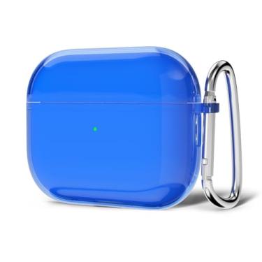 Imagem de Svanove Capa de plástico rígido transparente para Airpods Pro 3, capa transparente simples e fofa para Airpods Pro 3 gerações, com chaveiro, acessórios de capa para Airpods da moda estética Y2k para