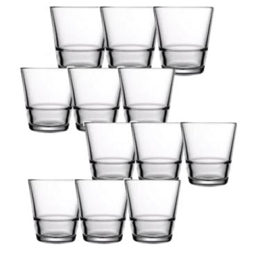 Imagem de Pasabahce Conjunto com 12 Copos de Whisky e Drinks 410 ml – Vidro Transparente, Design Moderno e Alta Resistência