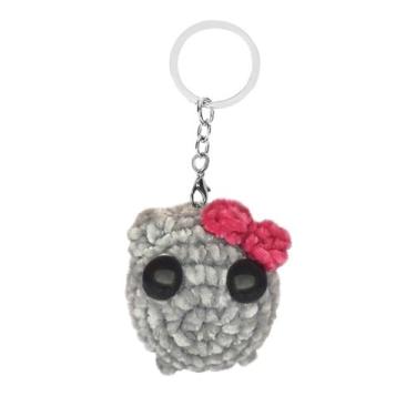 Imagem de Brinquedo de pelúcia para hamster com som e chaveiro, hamster triste t