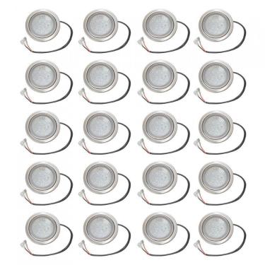 Imagem de Kit Lâmpada Led Redonda Para Coifa Plug Simples - 20 Peças Metálico Bivolt