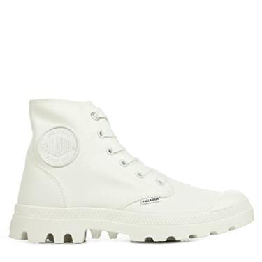 Imagem de Palladium Bota feminina Pampa com zíper Desertwash, Branco, 12 Women/11 Men