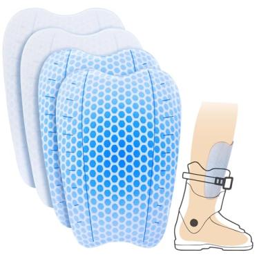 Imagem de Shupakul 4 almofadas de gel de protetores de esqui, 15 x 10 cm, almofadas de snowboard para caneleiras de esqui reutilizáveis para forro de botas de esqui, reduzindo a pressão