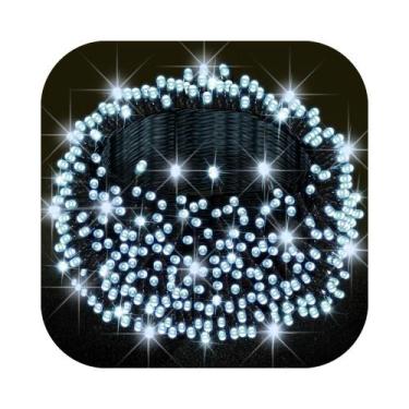 Imagem de Cordão 500 Leds Com Strobo 50 Metros Prova Dágua Fio Verde escuro Nata