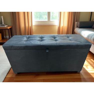 Imagem de Puff baú 1 metro decorativo com dobradiça com pistão á gás diversas co