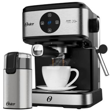 Imagem de Kit Espresso Oster - Cafeteira Double e Moedor de Café Elétrico Inox 220V