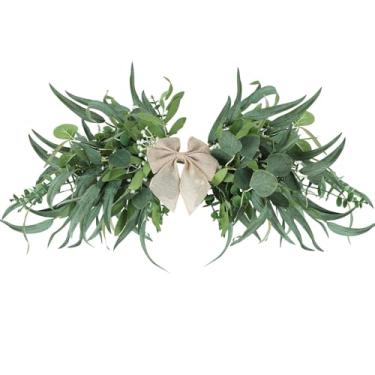 Imagem de Guirlanda floral de 61 cm para a porta da frente, guirlanda de gota, guirlanda de eucalipto, guirlanda de verão com folhas de azeitonas de eucalipto, frutas vermelhas mistas para casamento, arco