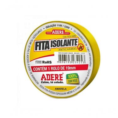 Imagem de Fita Isolante Adere Colorida 19Mmx05M Amarela