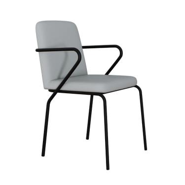 Imagem de Cadeira Bloom Fixa C-4 Pes C-braco 490x580x850 Mm C-1 Un Courino Saturno Off White Courino Saturno Off White