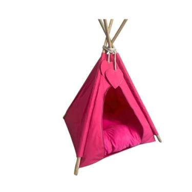 Imagem de Cama Pet，Cama para Gatos Toca，ImpermeáVel，Inclui Almofada，Adequado para Gatos e CãEs em Casa(G - A75cm x L68cm x C64cm,Pink Liso)