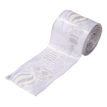 Imagem de Esquirla Fita de Natal para Embrulho de Presentes, Fita Multiuso para Artesanato, Decoração de Casa, Guirlandas e Buquês, Prata