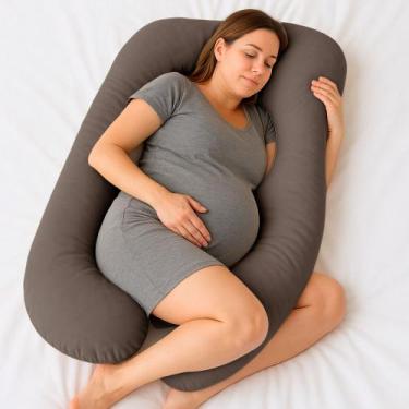 Imagem de Almofada Travesseiro de Corpo Gestante Relaxante Isa Grande Macia Velu