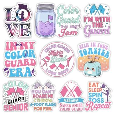 Imagem de ULTRAVUTT [10 peças x 7.6 cm] Adesivo Color Guard Ajuda Presente para Adultos Meninos Meninas Adolescentes Decalque para Garrafa de Água, Laptop, Scrapbook, Skate, Carro, Bagagem, Capacete