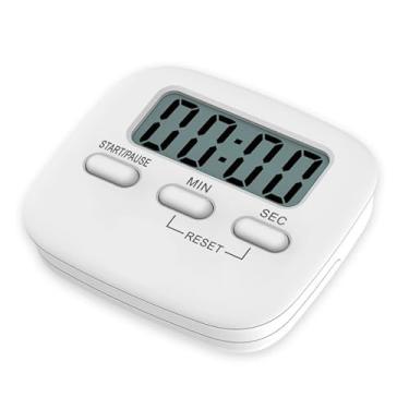 Imagem de Temporizador digital de precisão, temporizador de contagem de 100 minutos para cima/para baixo com ímã e suporte, visor LCD grande, ferramenta de cozimento de cozinha, despertador