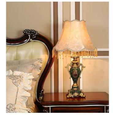 Imagem de Luminária de mesa retrô americana, estilo europeu de luxo, para sala de estar, quarto, escritório, casa de campo (B D31H50CM, 1 unidade)