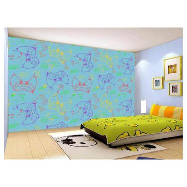 Imagem de Papel De Parede 3D Infantil Controle Game Jogo 3,5M Azs285 - Você Deco