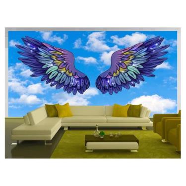 Imagem de Papel De Parede 3D Arte Asas Selfie Insta Cores 3,5M Tra328 - Você Dec
