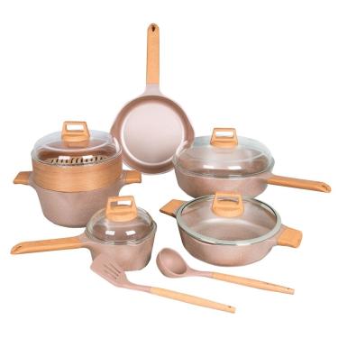 Imagem de Conjunto de Panelas Indução Granito Antiaderente 13 Peças