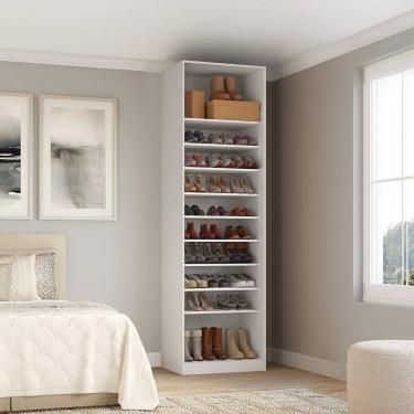 Imagem de Sapateira sem Portas Modular Mdf 70 Cm Altezza Clean Branco