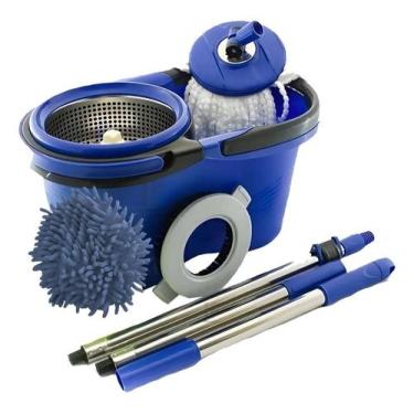 Imagem de Esfregão Mop Perfect Balde Inox + 3 Refil + Cabo Longo - Condor