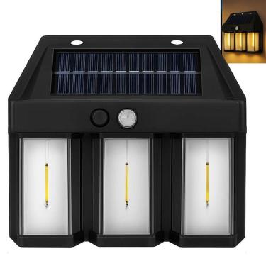 Imagem de Luminaria Solar Led Filamento Arandela Sensor De Presença Movimento Ambiente Externo Jardem Quintal Garagem Iluminaçao