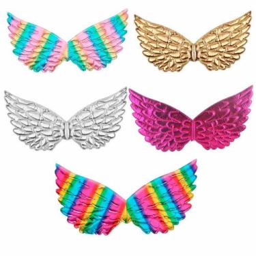 Imagem de Fantasia De Anjo Infantil Asa Metalizada P/ Festas Carnaval - Fantasia