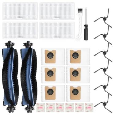 Imagem de Kit de acessórios de 32 peças para aspirador de pó robô Eufy C10 – Inclui: 2 escovas principais, 4 filtros HEPA, 6 esfregões, 6 escovas laterais, 6 sacos de pó, 6 comprimidos perfumados, 1 escova de
