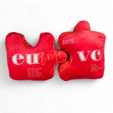Imagem de Almofada Quebra-Cabeça 2 Peças “Eu e Você” – Presente Romântico para Dia dos Namorados