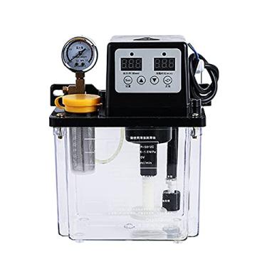 Imagem de Bomba de Óleo Lubrificante Automática 2 0L 50ml min 220V 28W Injetores Elétricos Cobre Cheio com Função Alarme Nível Timer