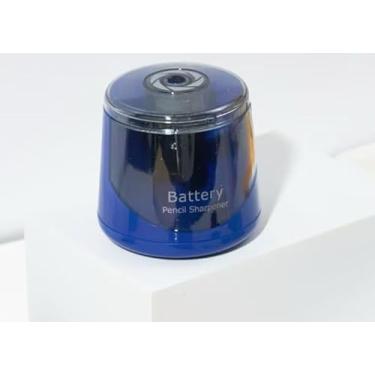 Imagem de Apontador de lápis elétrico, apontador de lápis colorido operado por bateria pequena para crianças, afiação rápida, adequado para nº 2/colorido (6-8 mm), escola/sala de aula/escritório, azul (bateria