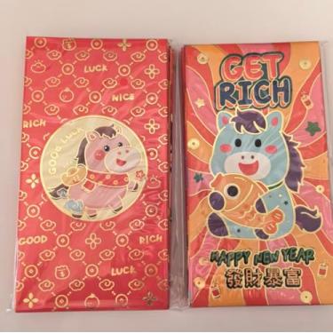 Imagem de Envelopes vermelhos, 36 envelopes de dinheiro da sorte bolso vermelho para dinheiro Hong Bao Envelope de presente para Ano Novo 2026 Festival da Primavera Casamento Crianças Aniversário Festa de