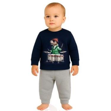 Imagem de Conjunto Moletom Com Punhos Infantil Menino Estampado Kyly-Masculino