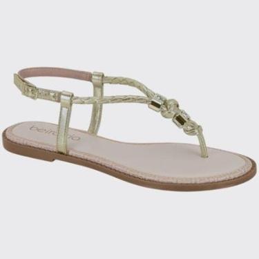 Imagem de Sandália Rasteira Feminina Tiras Brilhante Beira Rio 8472.414.29366-Feminino