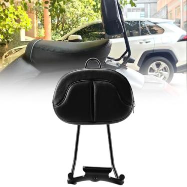 Imagem de XIDAODIT Sissy Bar Encosto de Passageiro Suporte de Bagagem Ajustável Giratório Almofada Traseira Compatível com Kawasaki Vulcan S 650 EN650 VN650 S650 2006-2024 (curto)