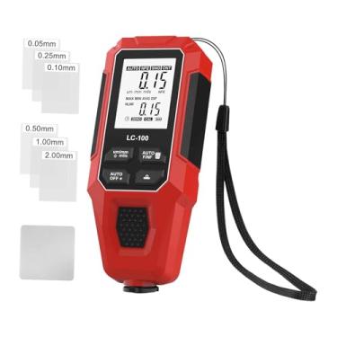 Imagem de YsXoWiui Medidor de Espessura de Tinta, Ferramenta Compacta E Portátil para Medir a Espessura Da Tinta em Carros, Paredes, Drywall, Garagens E Exteriores, Vermelho, Tamanho real