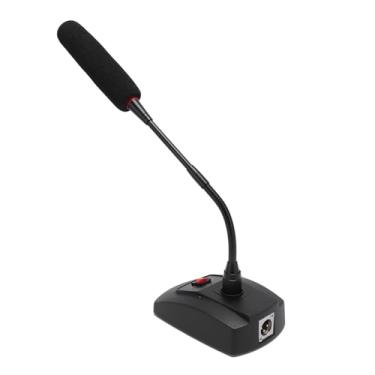 Imagem de Cryfokt Microfone Condensador Pescoço de Ganso Qualidade de Som Ajustável Profissional para Conferências de Palestras, Microfone XLR Podium para Sala de Aula de Escritório