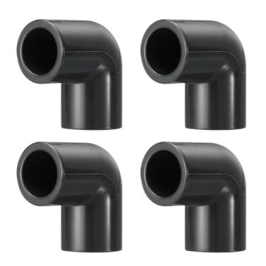 Imagem de DTGN 6 peças 1/5.1 cm 90 graus cotovelo de PVC, encaixe de tubo de PVC de grau de mobiliário bidirecional SCH80, conector de cotovelo de canto DIY para móveis de construção, conexão de estrutura de