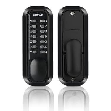 Imagem de Fechadura de porta digital com teclado, preto