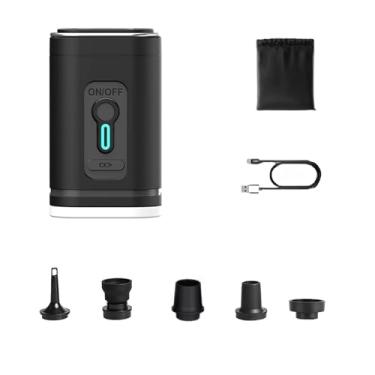 Imagem de Bomba de Ar Elétrica Inflável Portátil Ultra-leve com Luz LED para Inflar e Desinflar Rápido Colchões Camas Brinquedos Piscina Tubos Flutuação Anéis Natação Sacos Vácuo Camping Trilhas Viagens